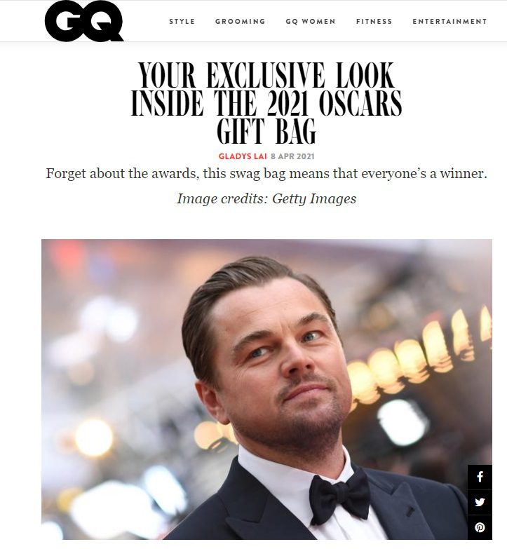 GQ 2021 Oscars Gift from Dr. Su