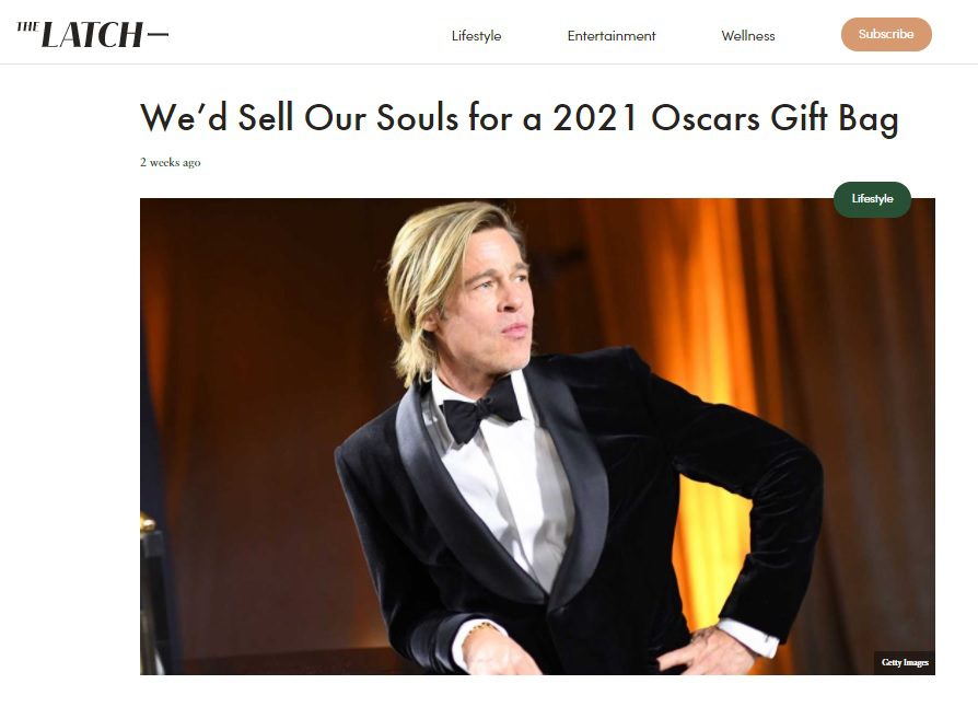 The Latch 2021 Oscars Arm Liposuction Gift