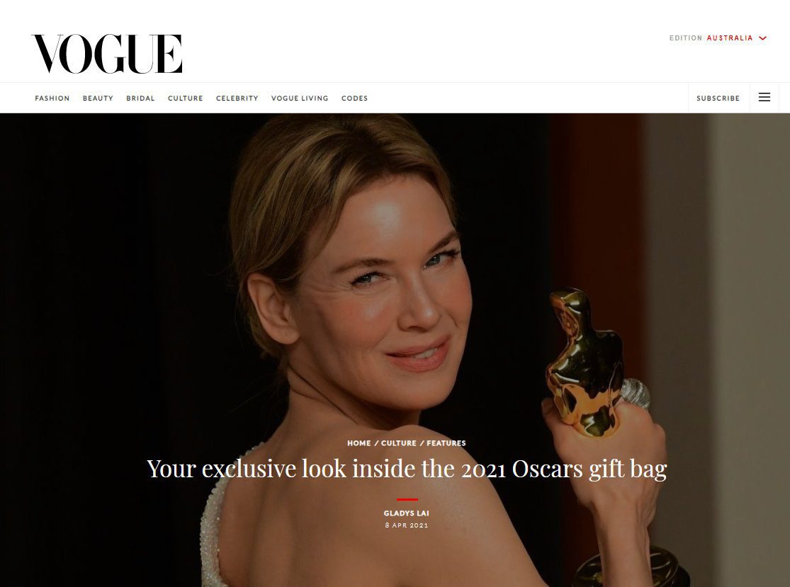 Vogue Oscars 2021 Gift Bag - Arm liposuction Gift