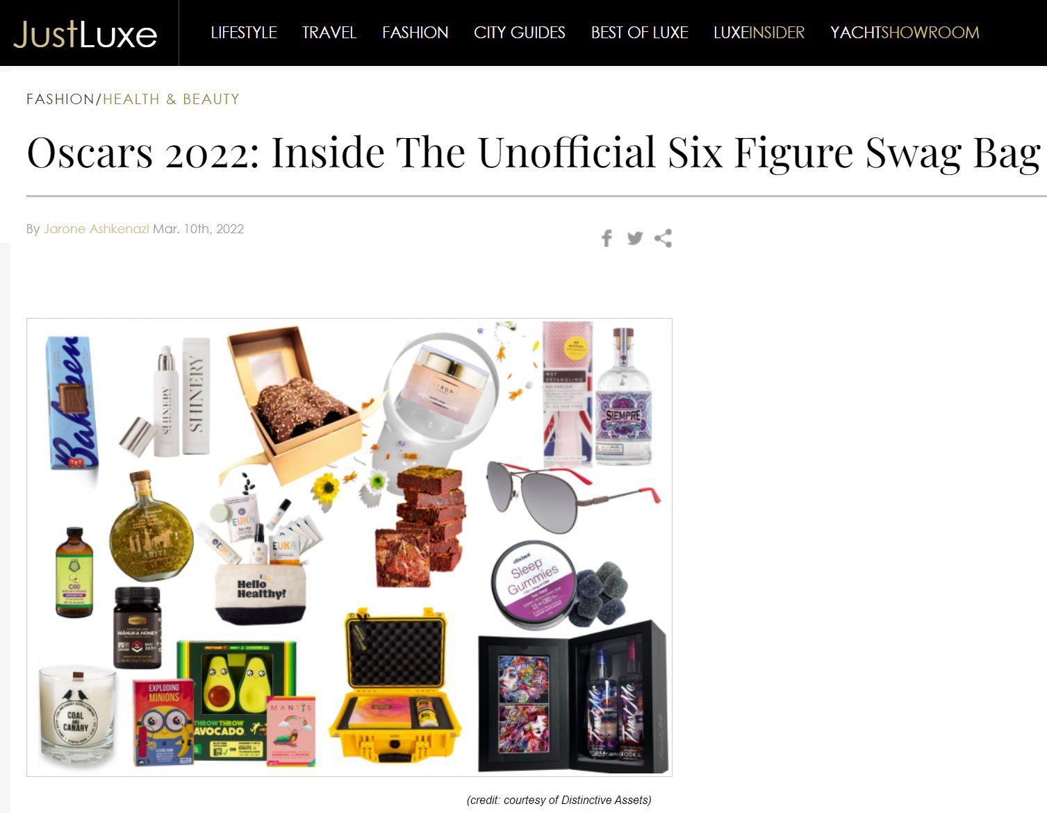 Just Luxe Oscars 2022 Art Lipo Arm Liposuction Prize